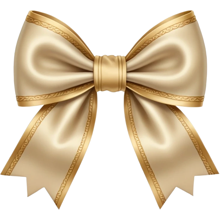 Beige bow emoji