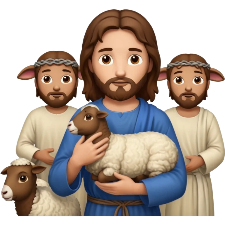 Jesus saving sheep emoji