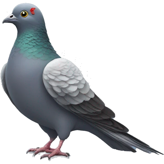 a pigeon with a sword emoji