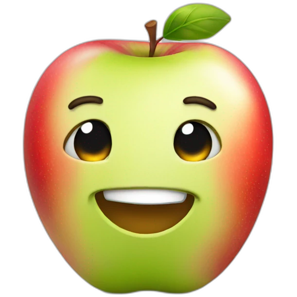 smirking apple emoji
