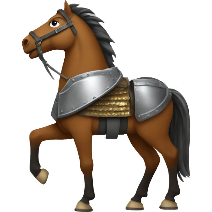 Horse with armour emoji