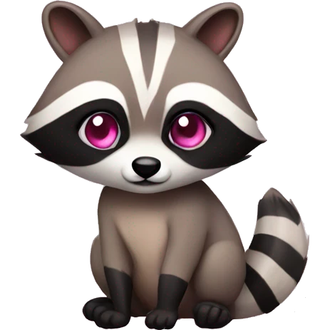 pink raccoon emoji