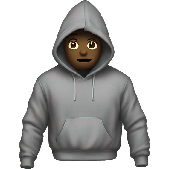 Hoodie with text says no one emoji