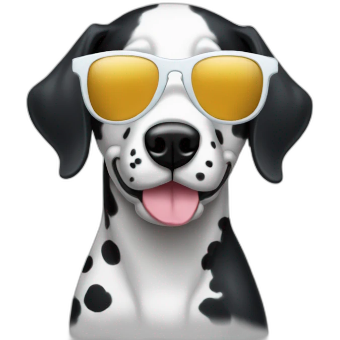 dalmata with sunglasses emoji