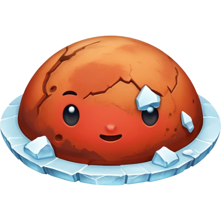 Mars with polar ice caps emoji
