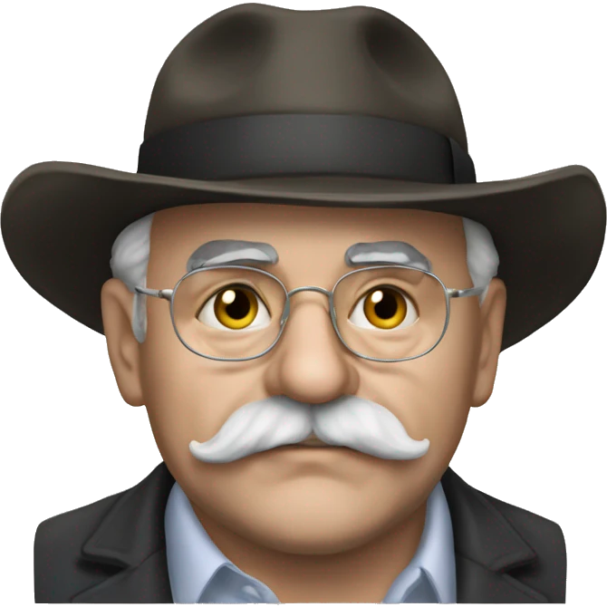 Murray Bookchin white mustache fat emoji