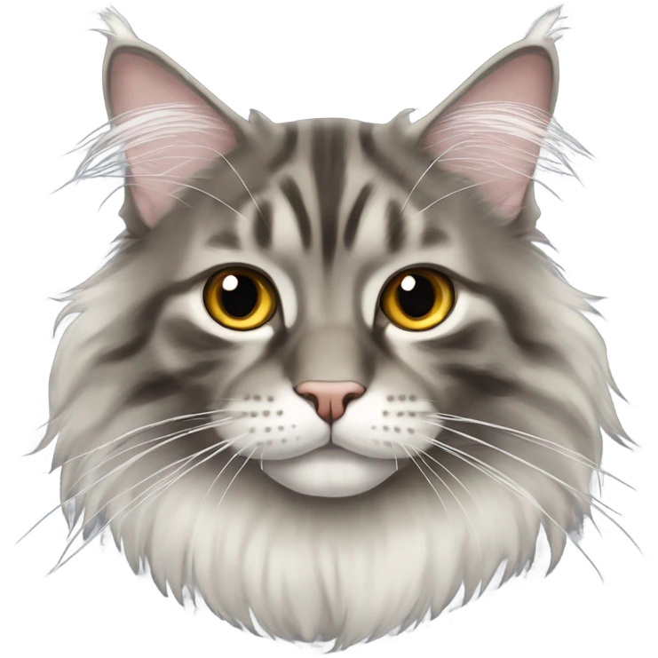 Maine Coon with small eyes emoji