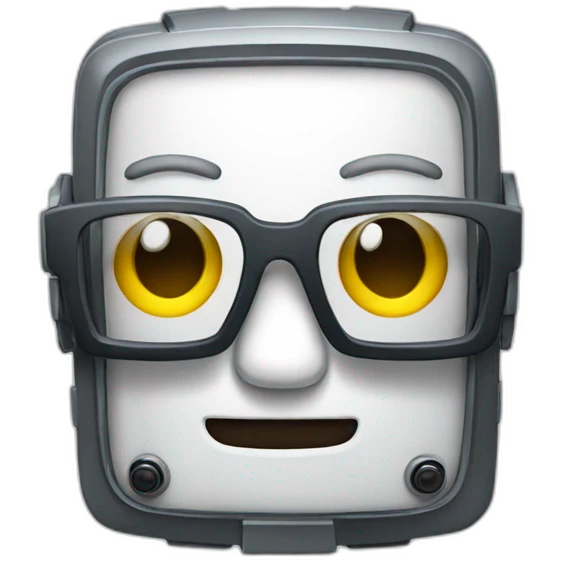 square robot with glasses emoji