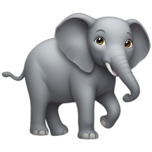 Cat on an elephant emoji