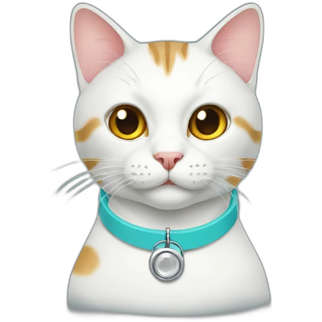 cat wearing a medical collar emoji