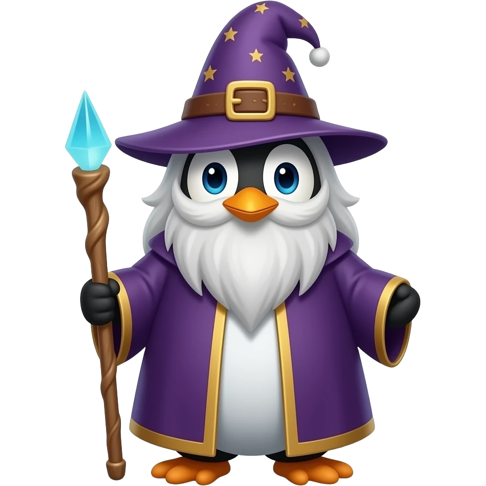 Penguin Wizard emoji