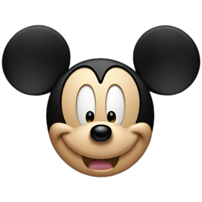 Mickey Mouse with an angry face emoji
