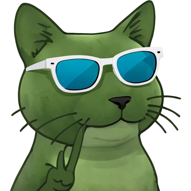 Cat with sunglasses emoji