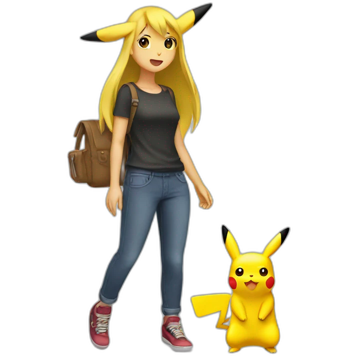 Pikachu in women emoji