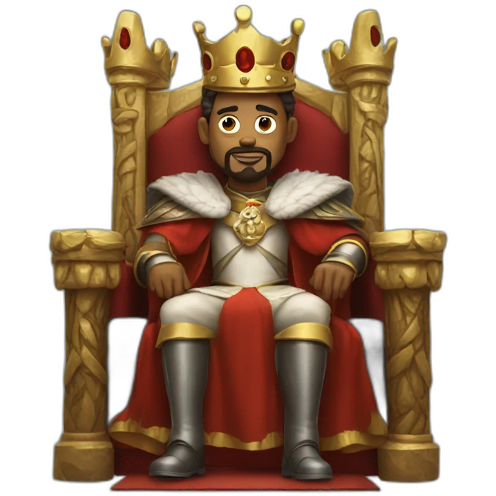 king sitting on a throne emoji