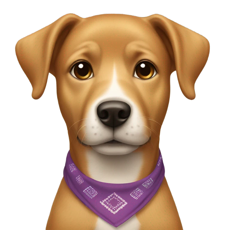 Light brown dog wearing a bandana  emoji