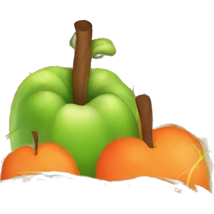 Hay, apples and carrots emoji