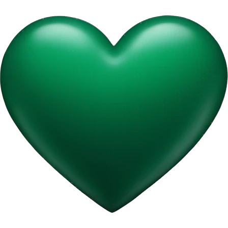 Dark green heart emoji