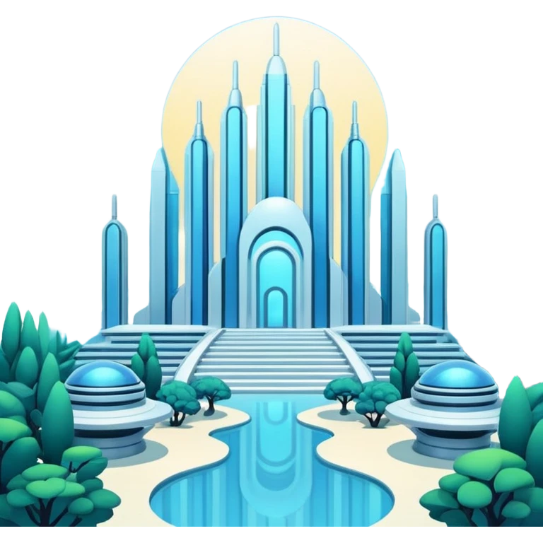 Utopian Futuristic Aesthetic Scenery Deco emoji