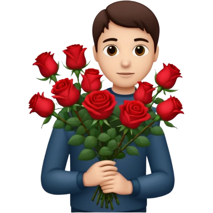 A bunch of Roses in hand emoji