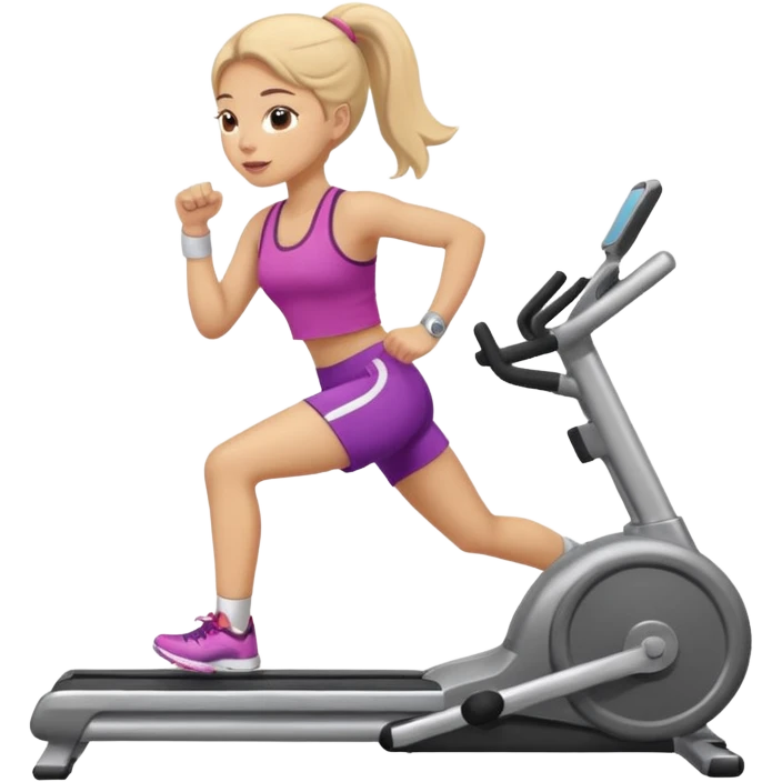 Una chica  haciendo ejercicio  emoji