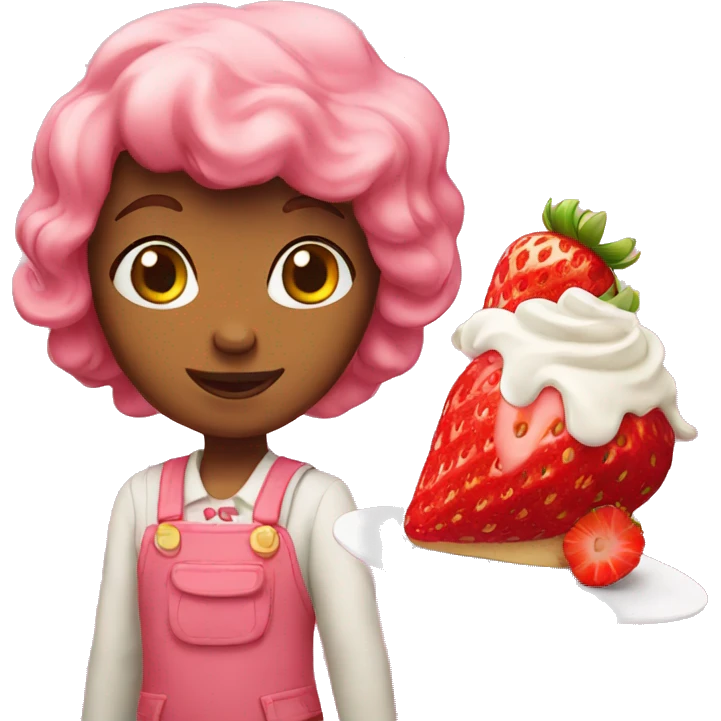 strawberry shortcake character  emoji
