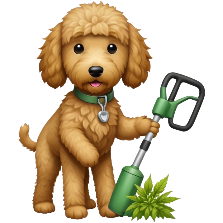 Golden doodle weed eater emoji
