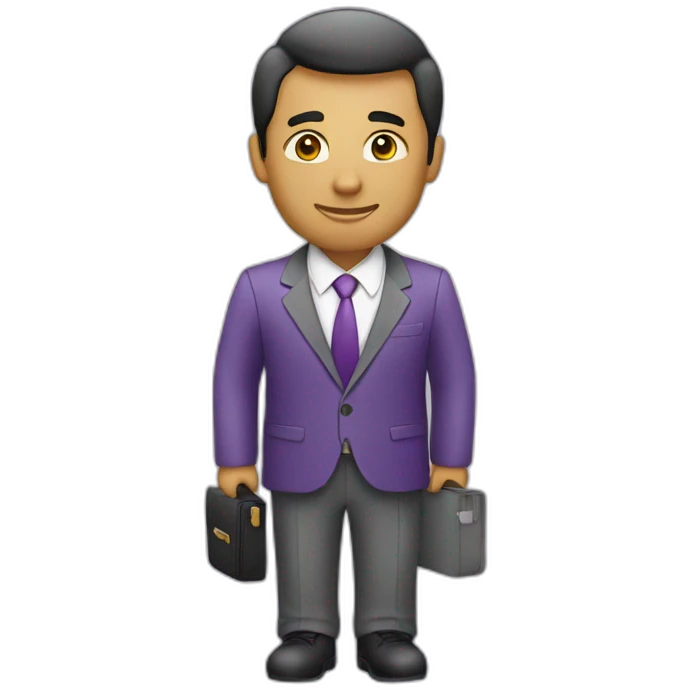 business trip purple icon emoji