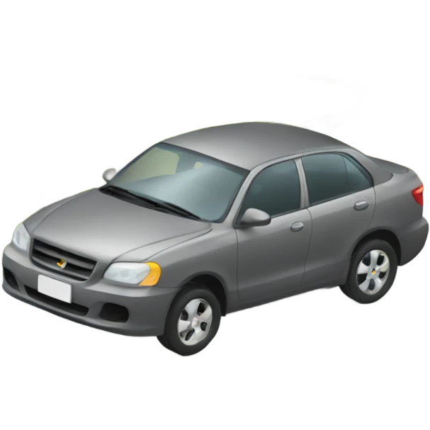 car and rocks on the road hazard emoji