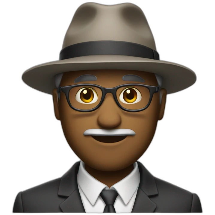 professor and hat emoji