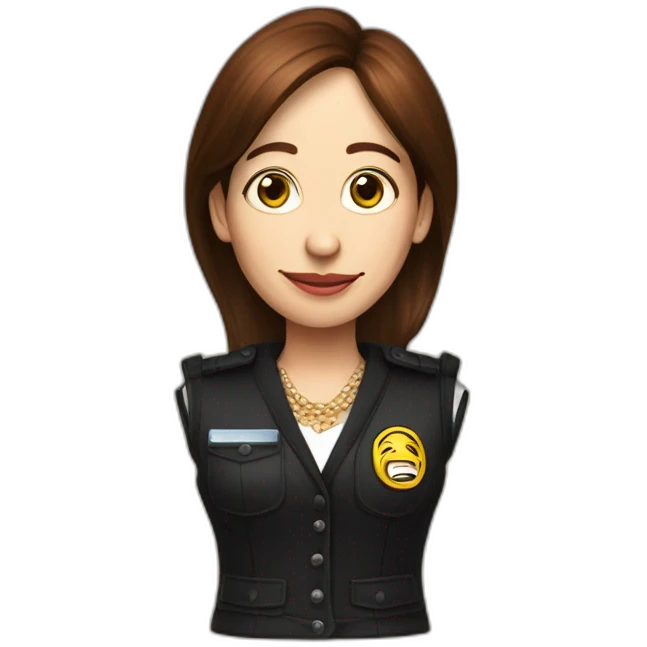 cristina fernandez on robber bank vest emoji