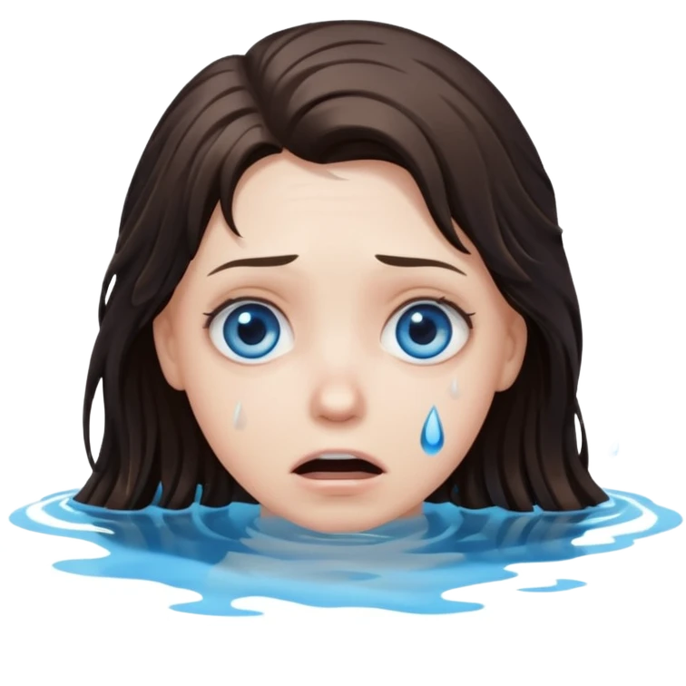 Tête qui se noit dans l’eau emoji