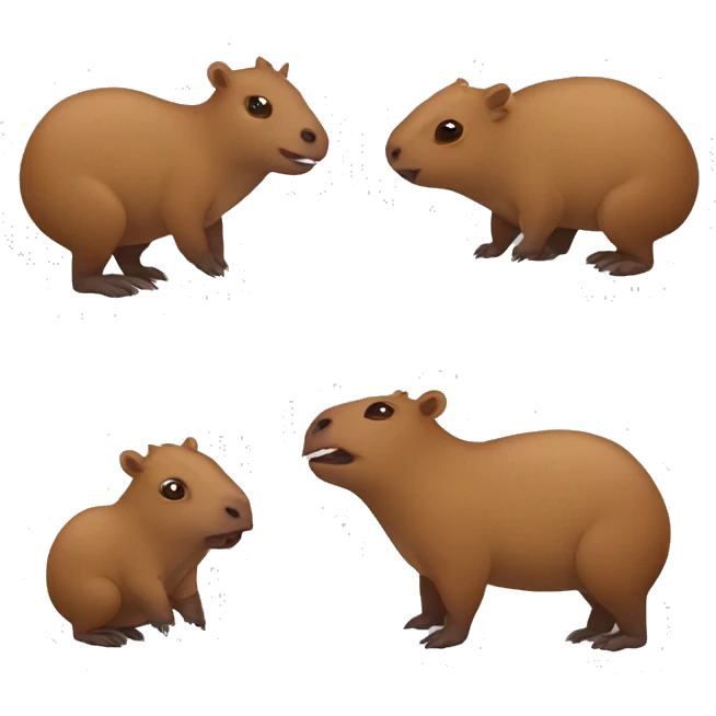 Ladrón robando una capibara emoji