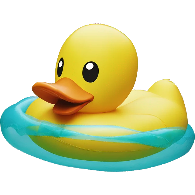 inflatable duck on pool emoji