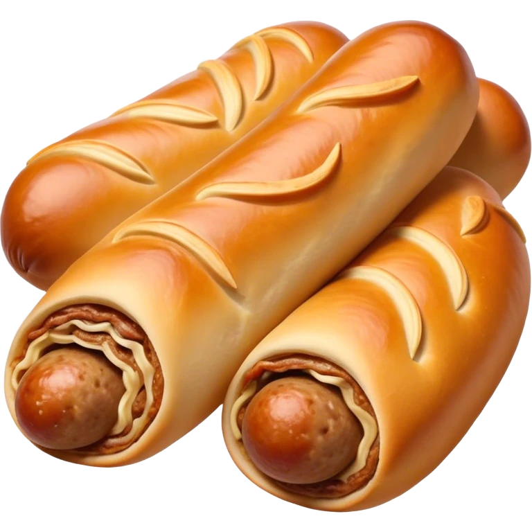 Sausage in dough, Russian  emoji