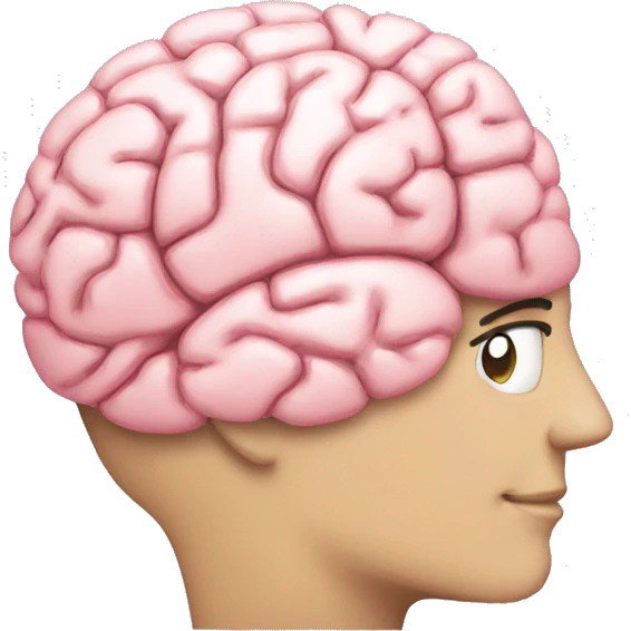 A light pink brain a book emoji