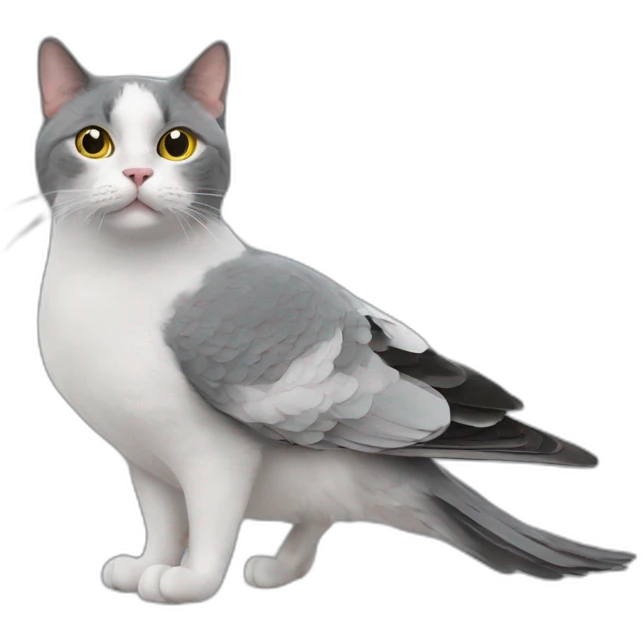 cat over a pigeon emoji