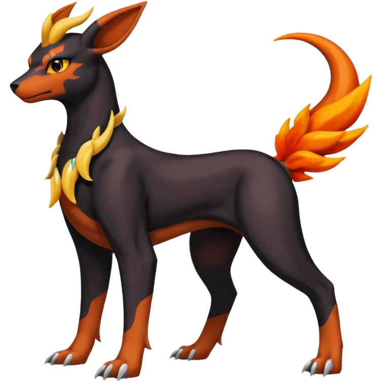 
Canine-Houndoom-Amaura-Salandit-Noibat-Flareon-Fakémon-fusion (full body) emoji