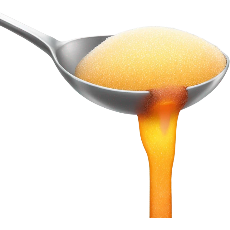 Cooking sugar on a spoon with a lighter  emoji