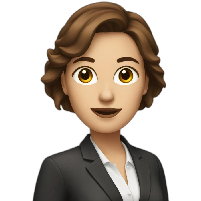 business woman with brown hair emoji