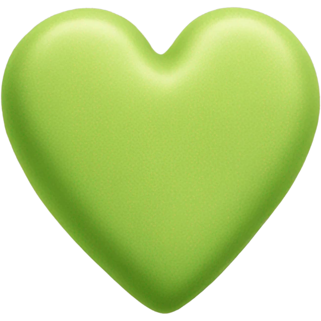 pistachio green Color heart emoji