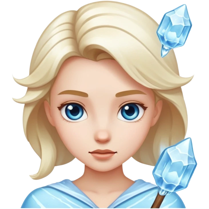 Girl with ice powers emoji