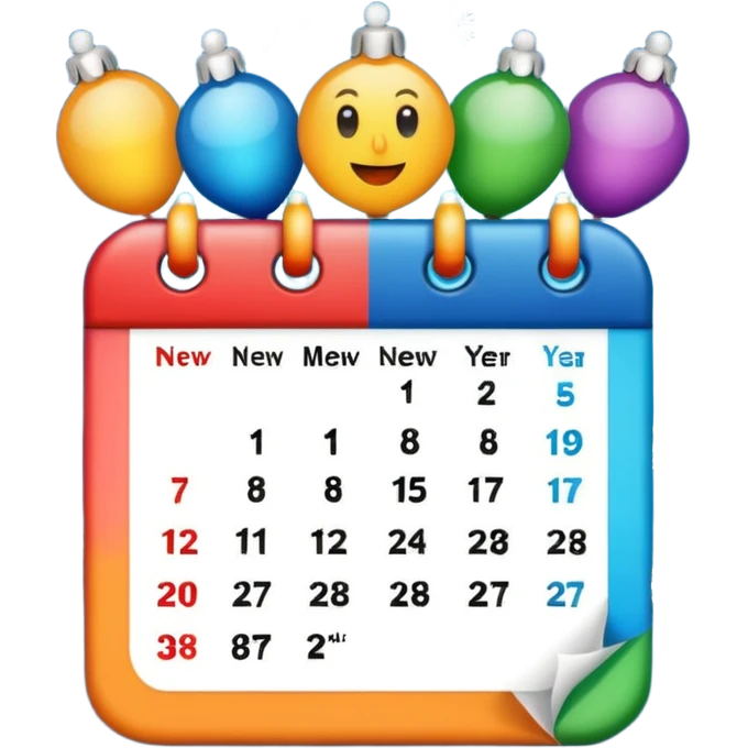 new year calendar emoji