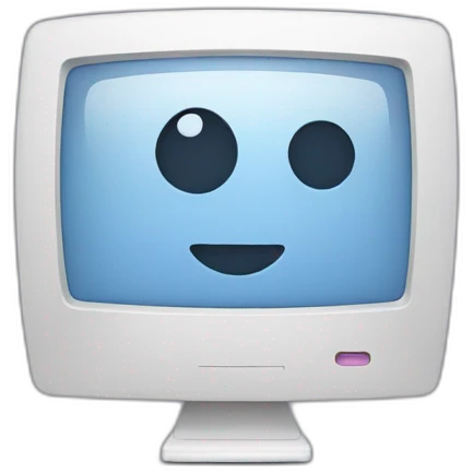 computer with the video call on the screen emoji
