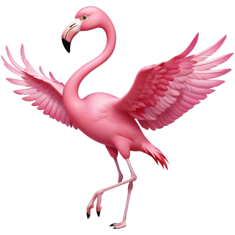 Flamingo flying emoji