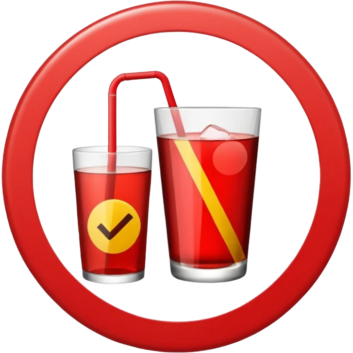 I want an emoji that describes that no drinks allowed emoji