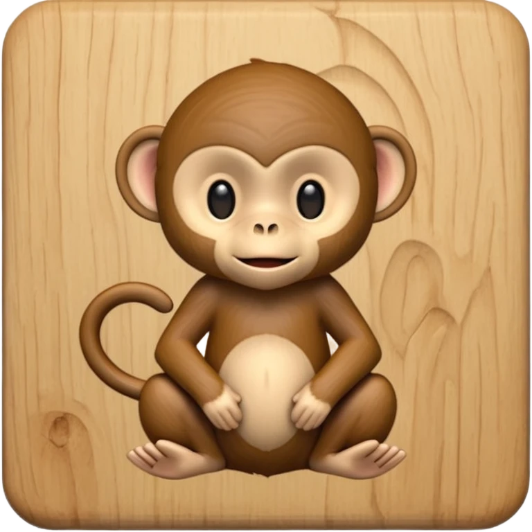 carved mini monkey emoji