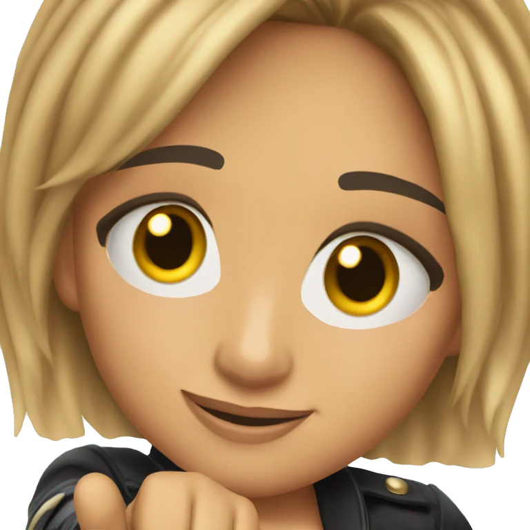 Jennifer Lopez pointing on you emoji