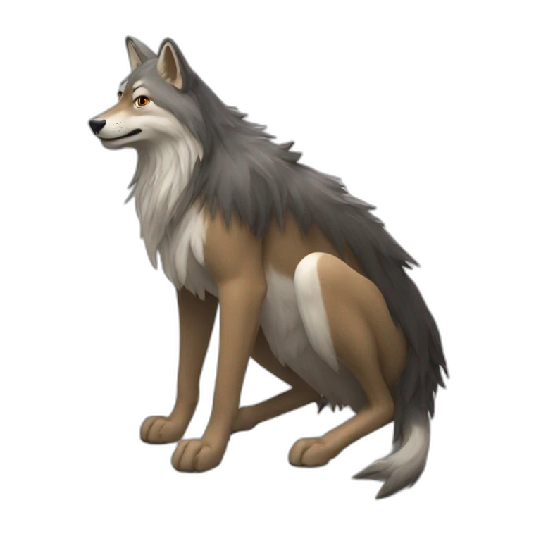 Une araignée sur un loup emoji