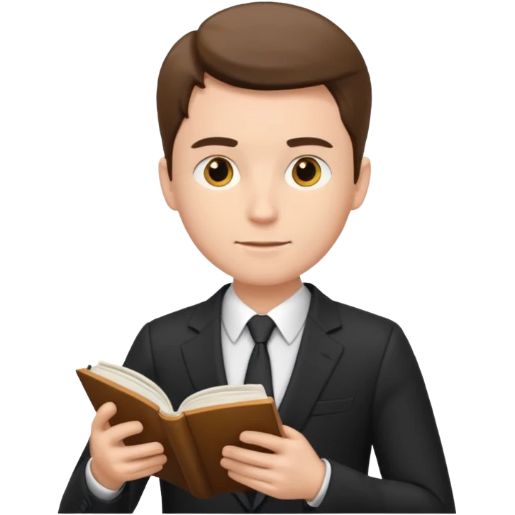 man reading in suit emoji